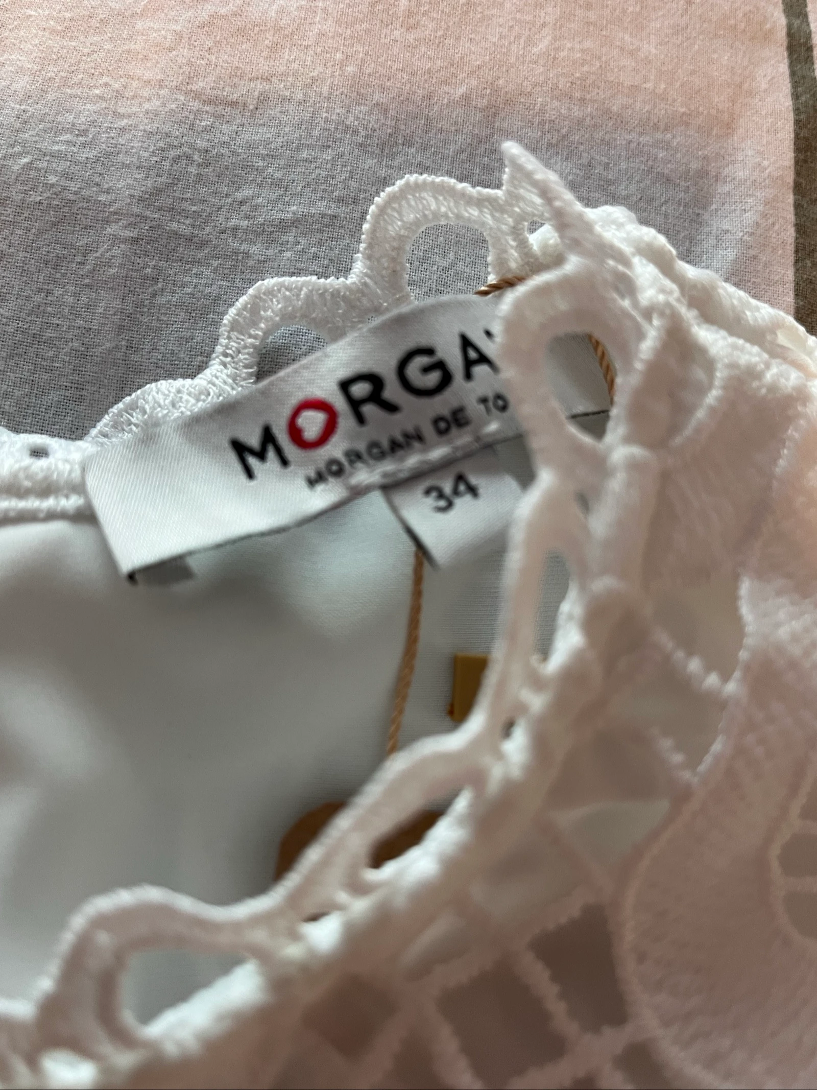 Vestido Guipure branco Morgan TXS – photo 6